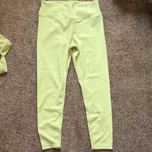 Glyder Woman’s Neon Lime High-Waist Leggings & matching Top